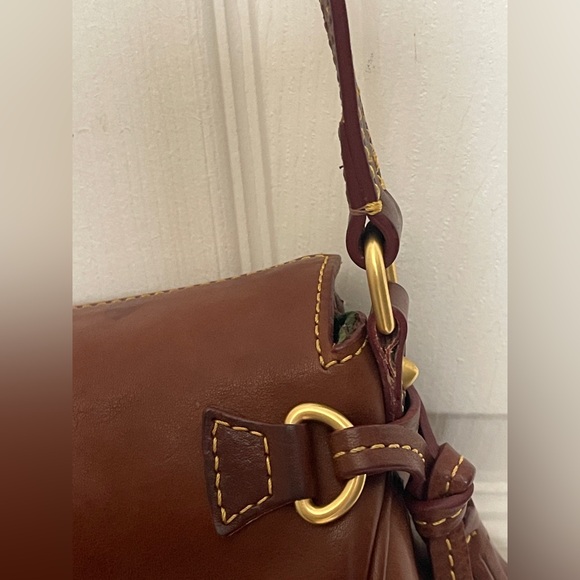 Dooney & Bourke Mini Dark Brown Florentine Leather Crossbody - Picture 4 of 16
